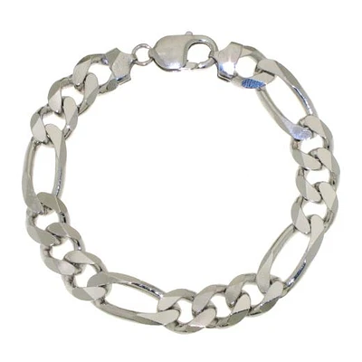 Sterling Silver 22" 10.6mm Figaro Chain