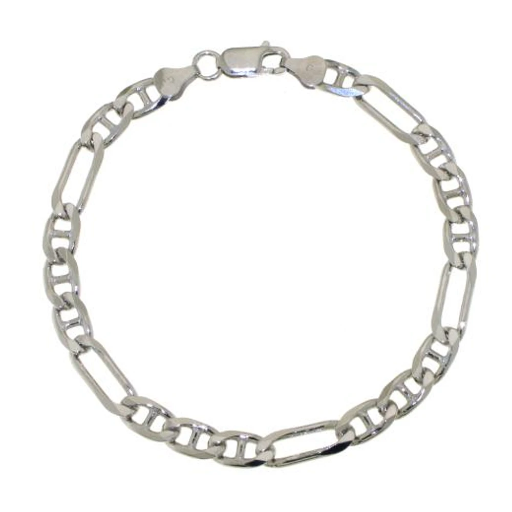 Sterling Silver 20" 6.8mm Figaro Gucci Chain