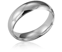 10K White Gold 5mm Comfort Fit Wedding Band Size 10
