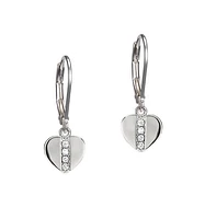 Elle "Scintillations" Machine Cubic Zirconia Leverback Earrings