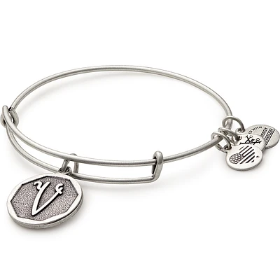 Alex and Ani Initial V Charm Bangle