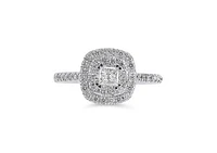 14K White Gold 1.00CTW Diamond Bridal Set
