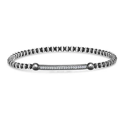 1 Row Gray Bracelet Channel Bar