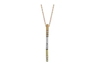 10K Tri-Colour Linear Pendant