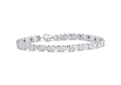 Sterling Silver Hugs and Kisses Bracelet