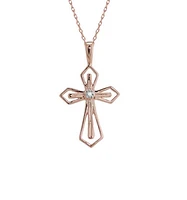10K Rose Gold Cross Pendant