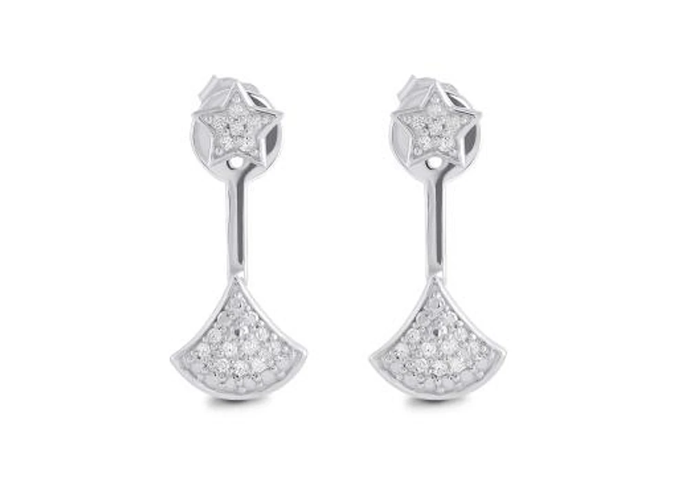 Sterling Silver Front Back Earrings