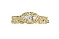 14K Yellow Gold 0.46CTW Bridal Set