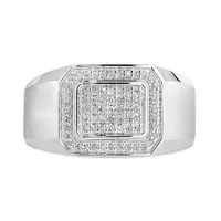10K White Gold 0.23CTW Diamond Ring