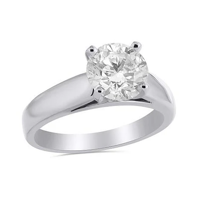 Glacier Fire 14K White Gold 2.00CT Diamond Solitaire Ring