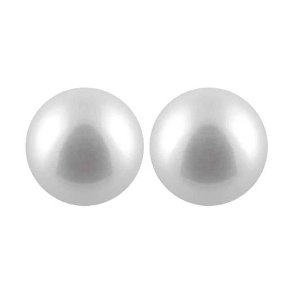 Large Pearl Stud Earrings