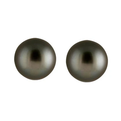 Large Tahitian Pearl Stud Earrings
