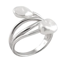 Double Keshi Pearl Ring