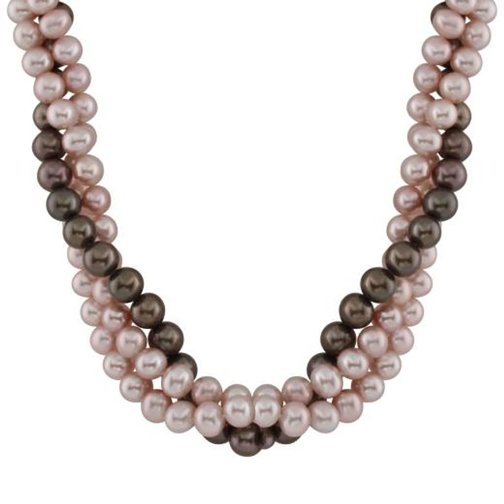 Triple Row Multi-Coloured Necklace