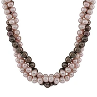 Triple Row Multi-Coloured Necklace