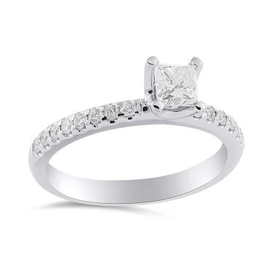 Charmed By Richard Calder 14K White Gold 0.74CTW Diamond Bridal Ring
