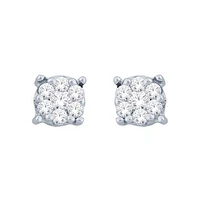 10K White Gold 0.10CTW Bouquet Diamond Studs