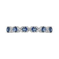 10K White Gold Sapphire & Diamond Ring
