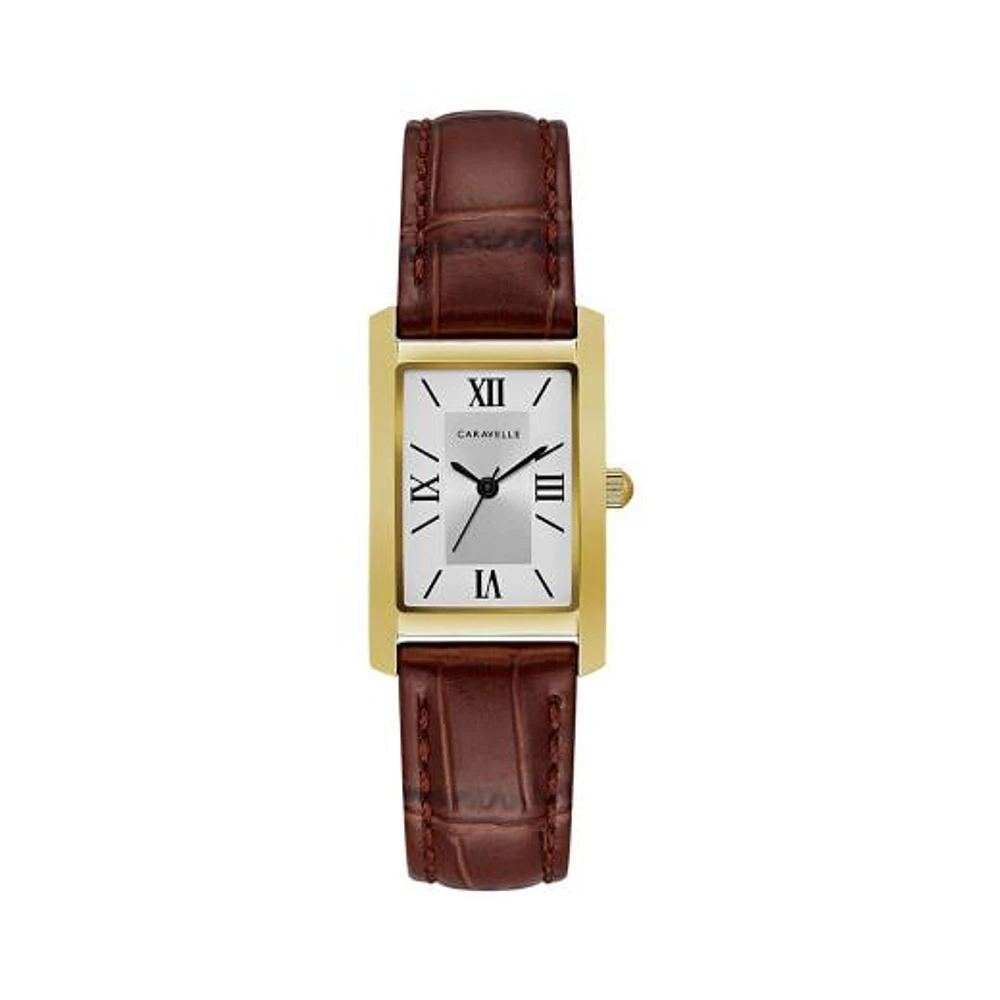 Caravelle Women's Leather Strap Watch