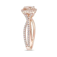Julianna B 14K Rose Gold 0.50CTW Diamond & Morganite Ring