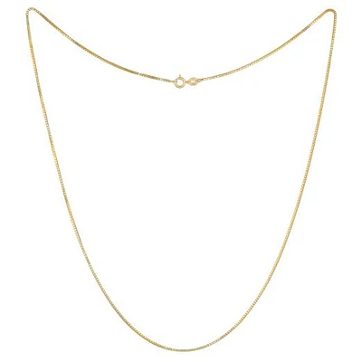 10K Yellow Gold 18" Box Link Chain