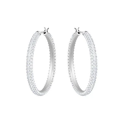 Swarovski Stone Hoop Pierced Earrings