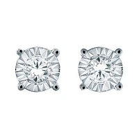 10K White Gold 0.25CTW Diamond Studs