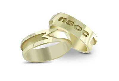 NSCC 10K Yellow Gold High-Polish 6mm Graduation Ring (Sizes 3 - 8.5)