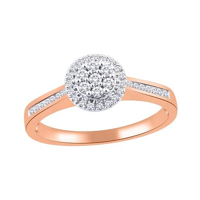 10K Rose Gold Diamond Promise Ring