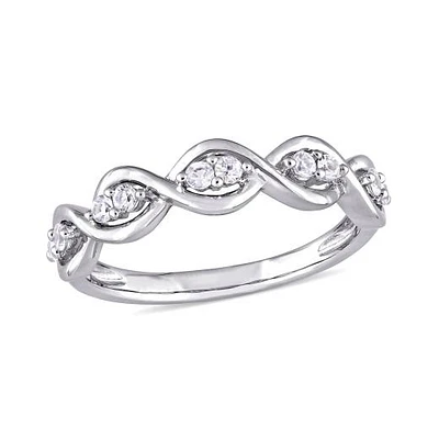 Julianna B 14K White Gold White Sapphire Ring