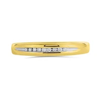 10K Yellow Gold 0.04CTW Trio Wedding Band