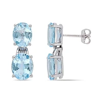 Julianna B Sterling Silver Blue Topaz Earrings