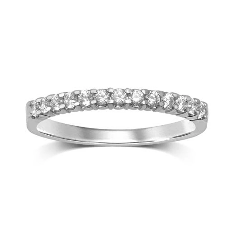 10K White Gold 0.25CTW Diamond Band