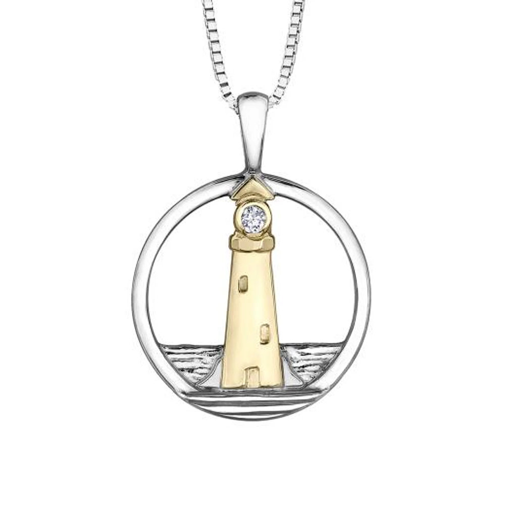 Glacier Fire Canadian Diamond Lighthouse Pendant