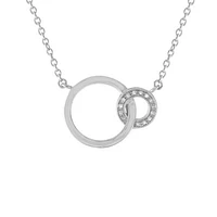 Diamond Addiction Sterling Silver Diamond Circles Necklace