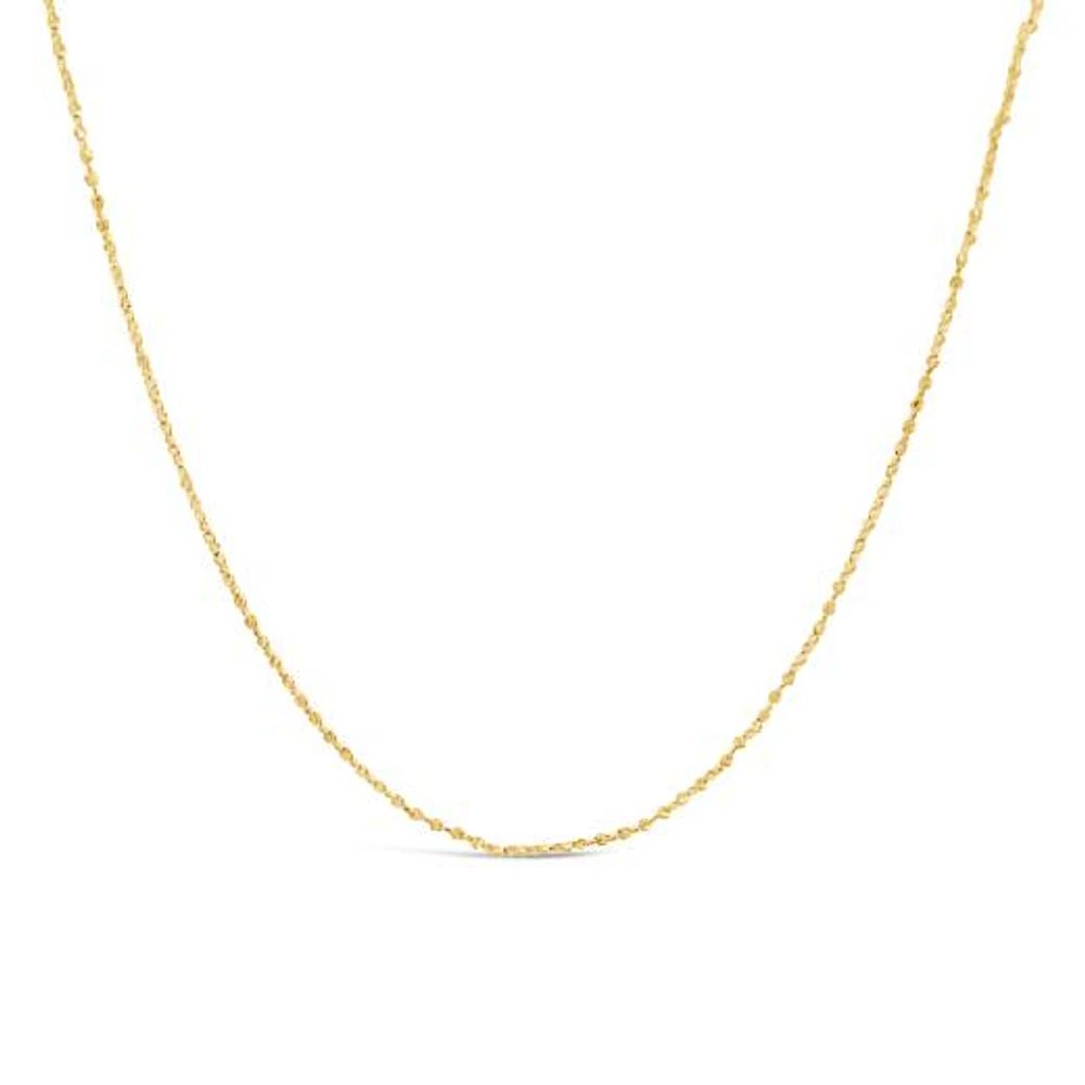 10K Yellow Gold 18" 0.90mm Serpentine Chain