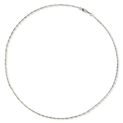 10K White Gold 18" 1.45mm Singapore Chain
