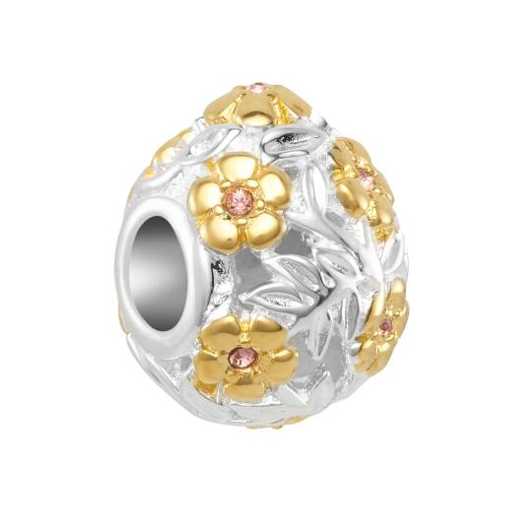 Chamilia Sterling Silver Rose Gold Plated Filigree Easter Egg