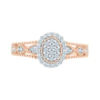 10K Rose Gold Diamond Ring