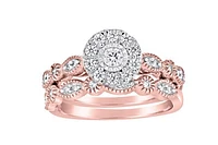 10K Rose & White Gold 0.50CTW Bridal Set