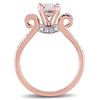 Julianna B 14K Rose Gold Morganite & Diamond Engagement Ring