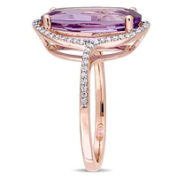 Julianna B 14K Rose Gold Amethyst & 0.20CTW Diamond Fashion Ring