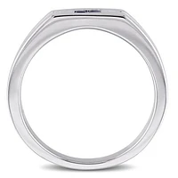 Julianna B Sterling Silver 0.05CTW Diamond & Sapphire Men's Ring