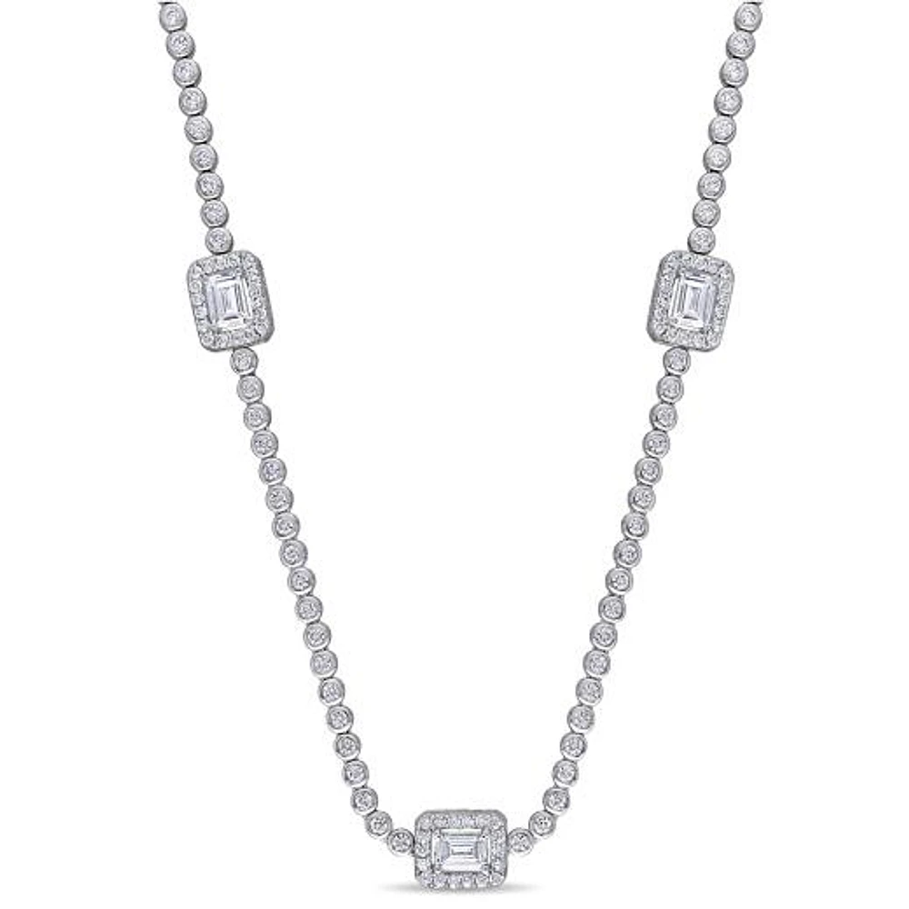 Julianna B Sterling Silver Cubic Zirconia Necklace