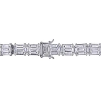 Julianna B Sterling Silver Baguette & Round-Cut Cubic Zirconia Tennis Bracelet