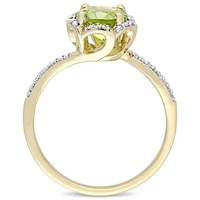 Julianna B 14K Yellow Gold Peridot & 0.10CTW Diamond Fashion Ring
