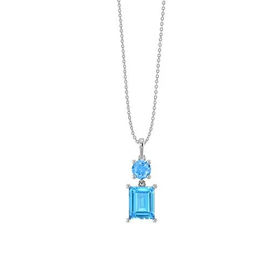 Sterling Silver Blue Topaz Pendant
