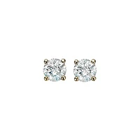 14K Yellow Gold 0.10CTW Diamond Solitaire Studs