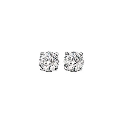 14K Gold 0.25CTW Diamond Solitaire Studs