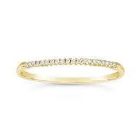 10K Yellow Gold Diamond Stackable Ring